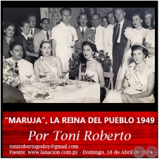 MARUJA, LA REINA DEL PUEBLO 1949 - Por Toni Roberto - Domingo, 18 de Abril de 2021
